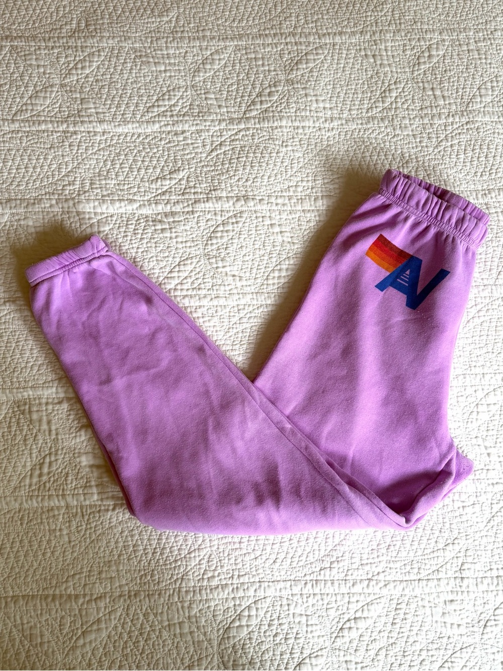 Aviator Nation AV Sweatpants with logo in Neon Purple